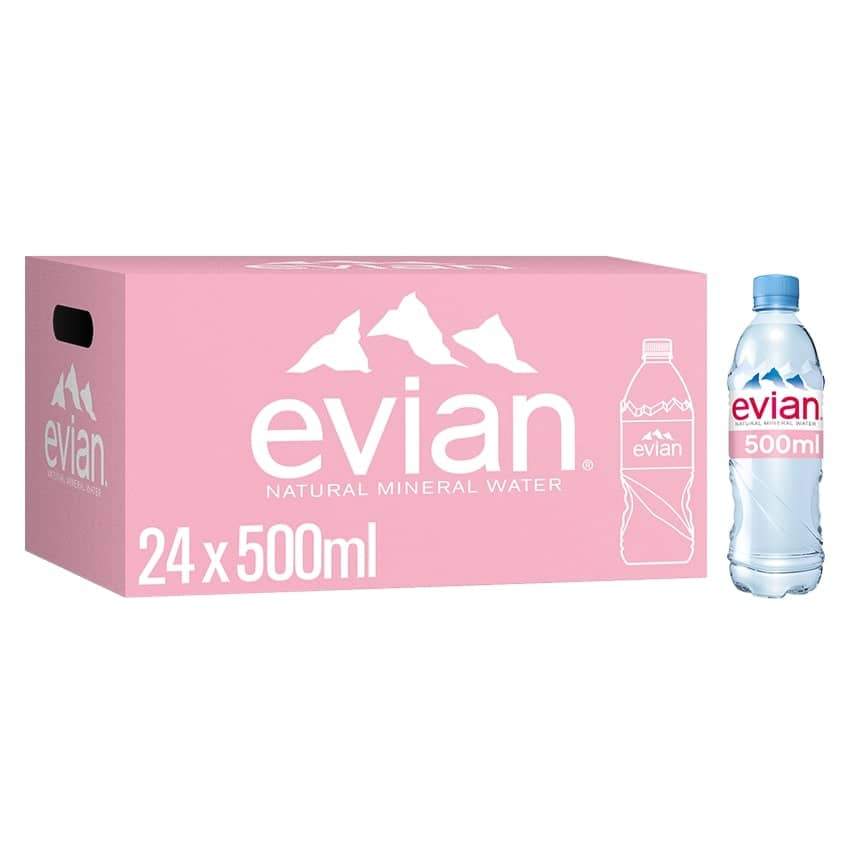 Evian Still Natural Mineral Water 24 x 500ml TheWholesaleHub