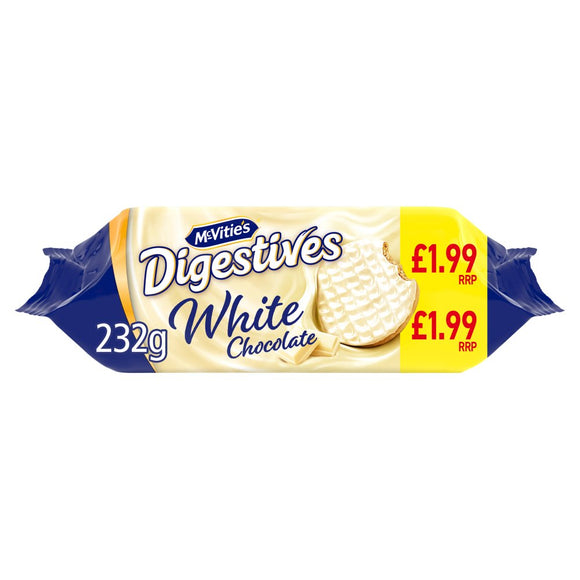 McVities White Chocolate Digestive Biscuits PMP 15 x 232g