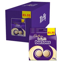 Cadbury White Buttons Bags PMP 10 x 95g