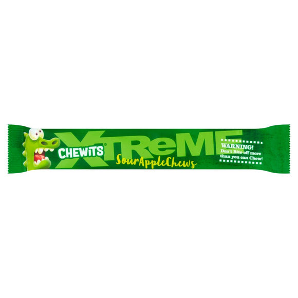 Chewits Xtreme Sour Apple Sticks 24 x 36g