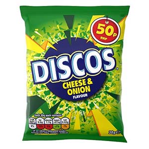 Discos Cheese & Onion Crisps 30 x 30g