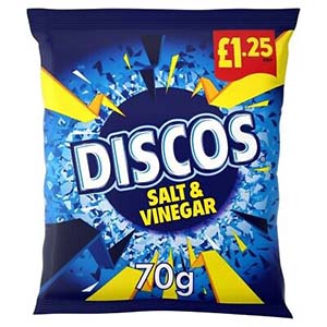 Discos Salt & Vinegar Crisps PMP 16 x 70g