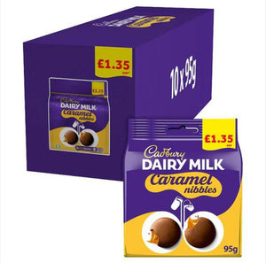 Cadbury Caramel Nibbles Bags PMP 10 x 95g