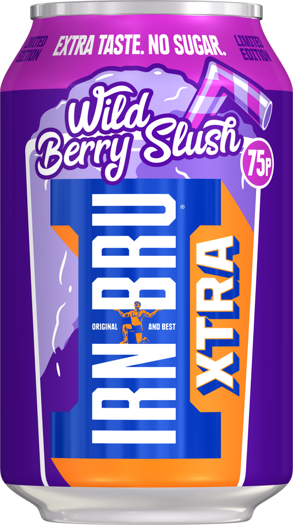 IRN-BRU Wild Berry Slush Flavoured Energy Drink 24 x 330ml