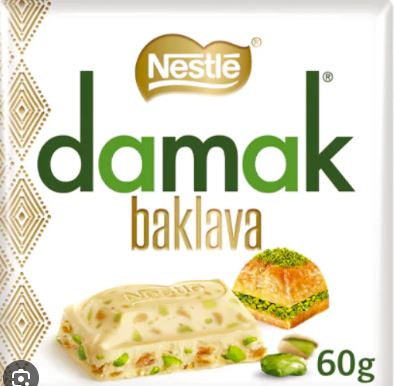 Damak Baklava Chocolate Block 60g x 6