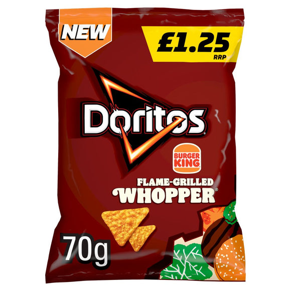 Doritos flame grilled whopper tortilla crisps