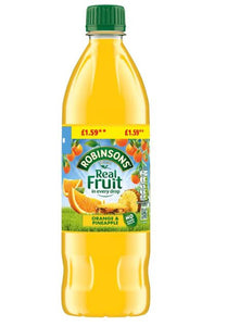 Robinsons Squash Orange & Pineapple No Added Sugar 12 x 900ml