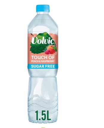 Volvic Touch of Fruit Sugar Free Peach & Raspberry | 6 x 1.5Ltr