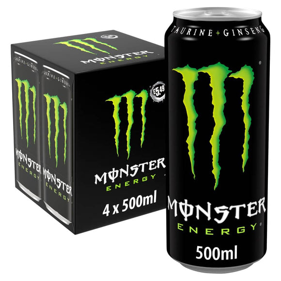 Monster Energy Drink 4 x 500ml [PM £5.49 ], Case of 6