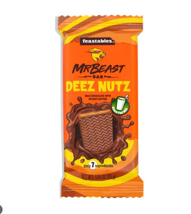 Feastables Mr Beast Deez Nuts Peanut Chocolate Bar  (10 x 60g)