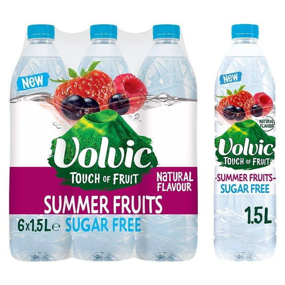 Volvic Touch of Fruit Sugar Free Summer Fruits 6 x 1.5Ltr pack