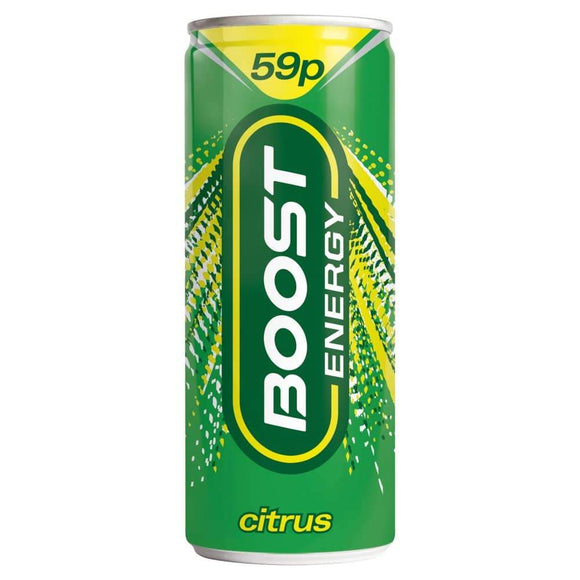 Boost Citrus Zing Flavour Energy Drink 250ml can