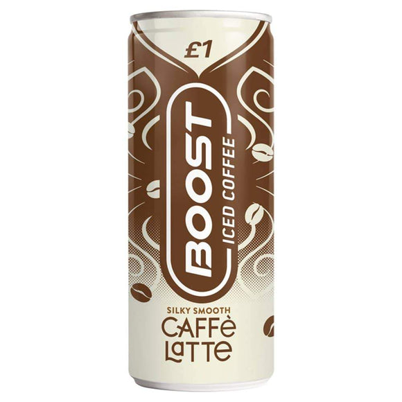 Boost Iced Coffee Caffe Latte PMP 12 x 250ml - thewholesalehub