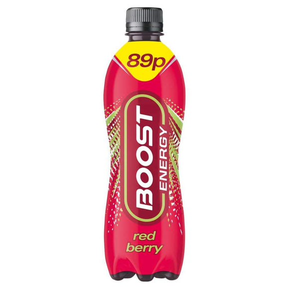 Boost Red Berry Flavour Energy Drink 500ml plastic bottle