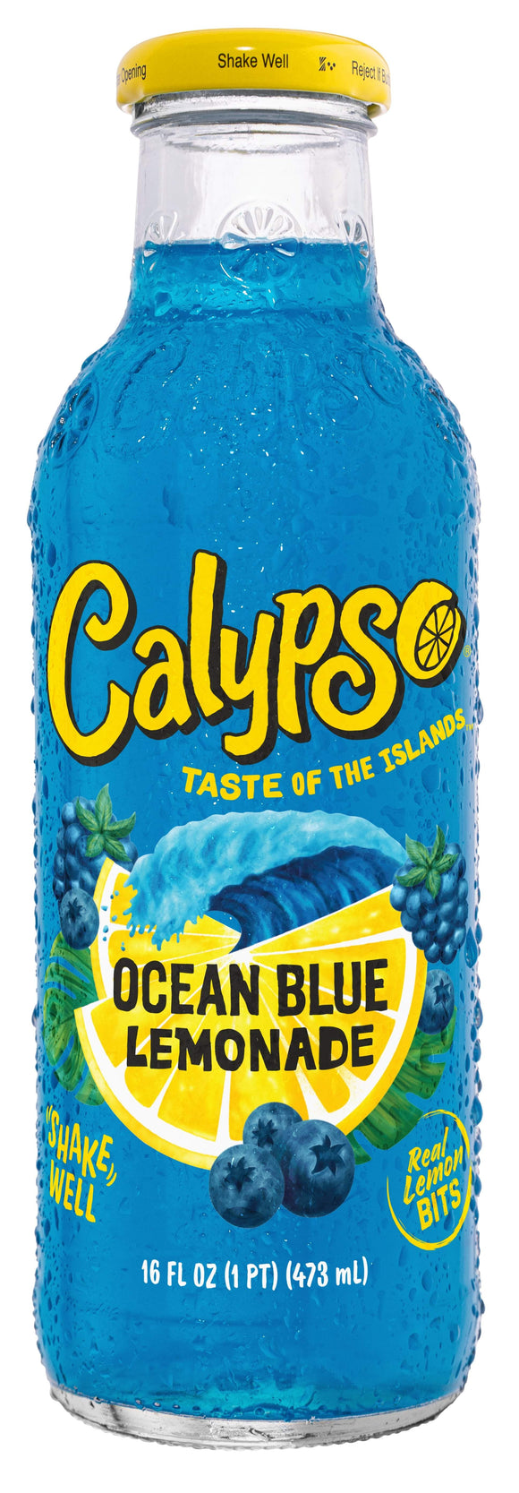 Calypso Ocean Blue Lemonade 473ml glass bottle