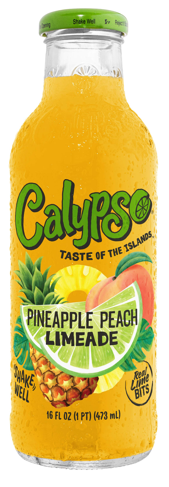 Calypso Pineapple Peach Lemonade 473ml glass bottle