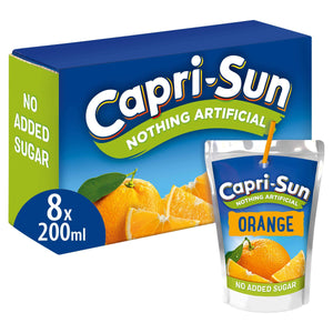 Capri-Sun Orange No Added Sugar (4 Packs of 8) 32 x 200ml - thewholesalehub