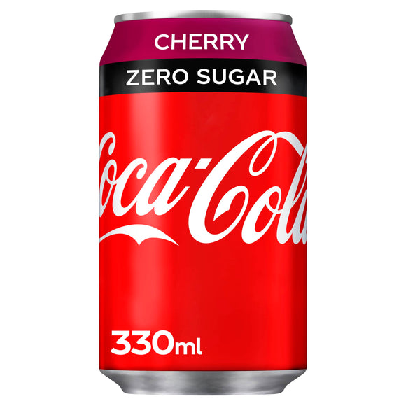 Coca Cola Zero Sugar Cherry Flavour PMP 24 x 330ml - thewholesalehub