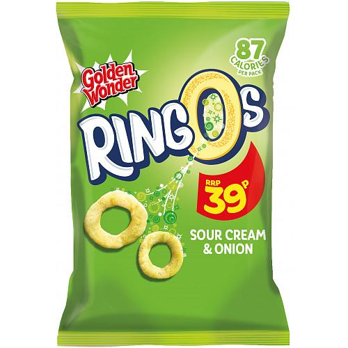 Golden Wonder Ringos Sour Cream and Onion 20g