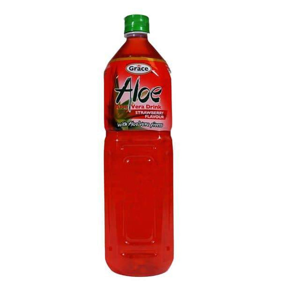 Grace Aloe Vera Drink Strawberry 6 x 1.5Ltr - thewholesalehub