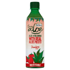 Grace Aloe Vera Drink Strawberry 12 x 500ml - thewholesalehub