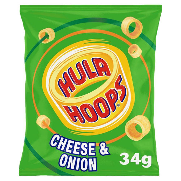 Hula Hoops Cheese & Onion Crisps 34g