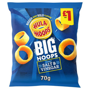 Hula Hoops Big Hoops Salt & Vinegar Crisps PMP 20 x 70g