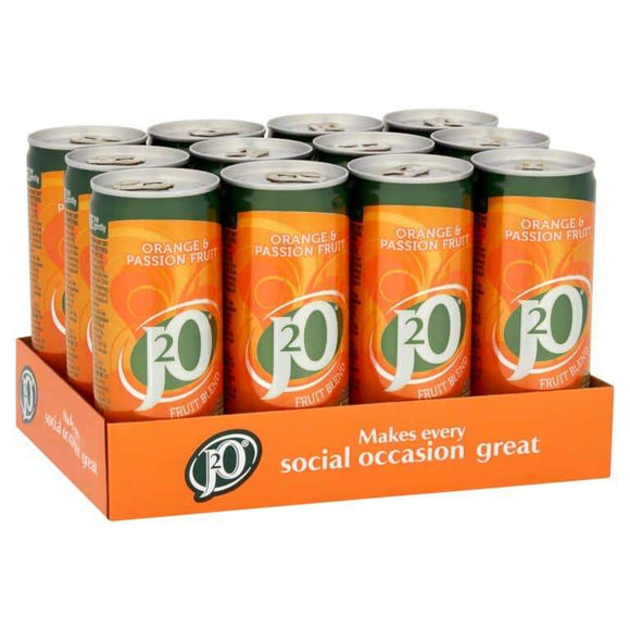 J2O Orange & Passion Fruit 12 x 250ml - thewholesalehub