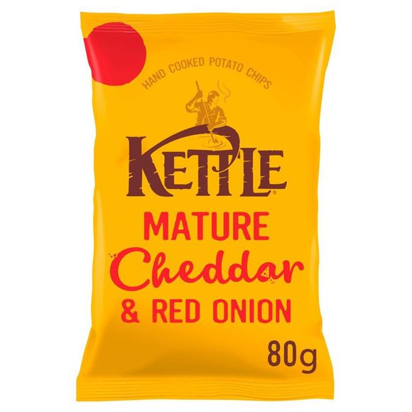 Kettle Chips Mature Cheddar & Red Onion 80g 