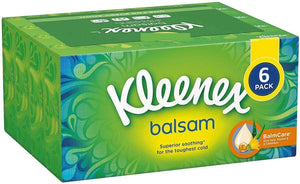 Kleenex Balsam 3 Ply Facial Tissues Box - 6 Pack