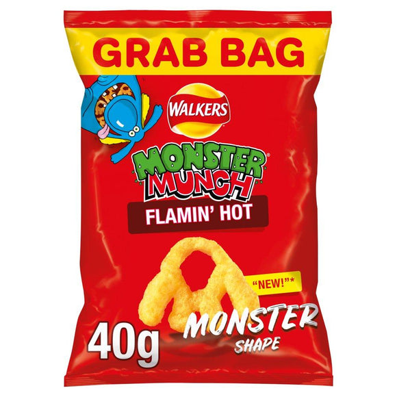 Monster Munch Flamin' Hot Snacks 40g