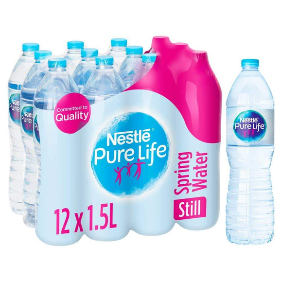 Nestle Pure Life Still Spring Water 12 x 1.5Ltr pack