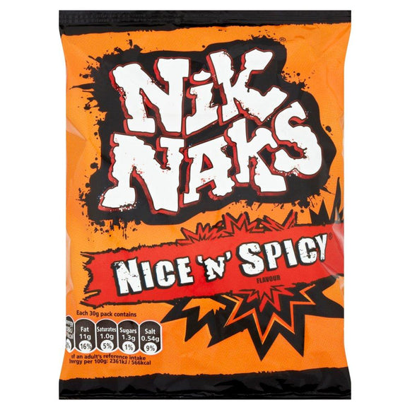 Nik Naks Nice 'N' Spicy Crisps 30g