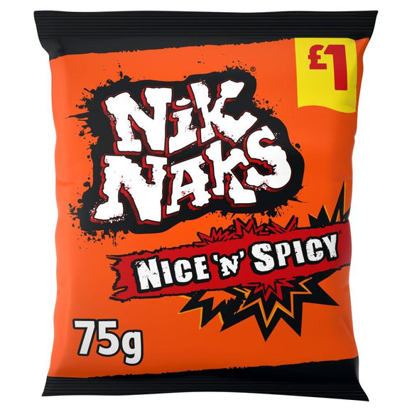 Nik Naks Nice 'N' Spicy Crisps 75g