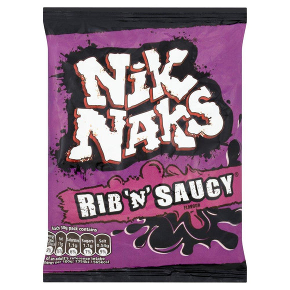 Nik Naks Rib 'n' Saucy Crisps 30g