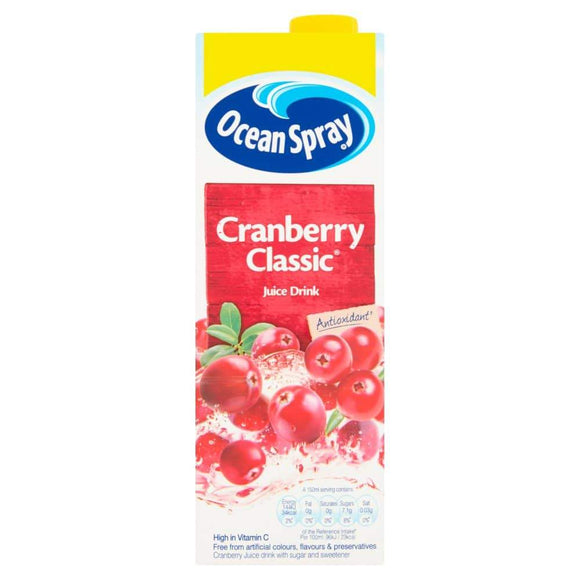 Ocean Spray Cranberry Classic 12 x 1Ltr - thewholesalehub