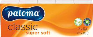 Paloma 3 Ply Pocket Tissues 10 x 10 packs - box of 30