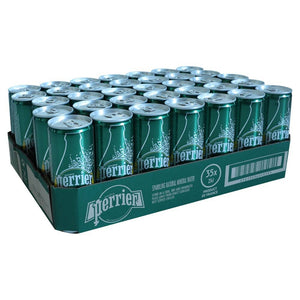 Perrier Sparkling Natural Mineral Water Cans 35 x 250ml pack