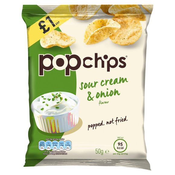 Popchips Sour Cream & Onion 50g