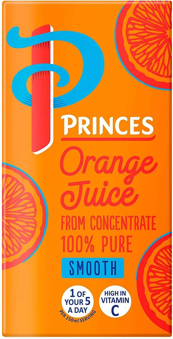 Princes Orange Juice 24 x 200ml - thewholesalehub