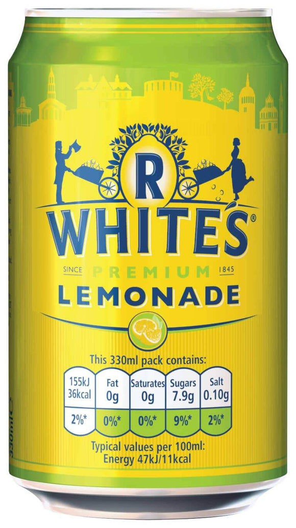 R Whites Premium Lemonade 24 x 330ml - thewholesalehub