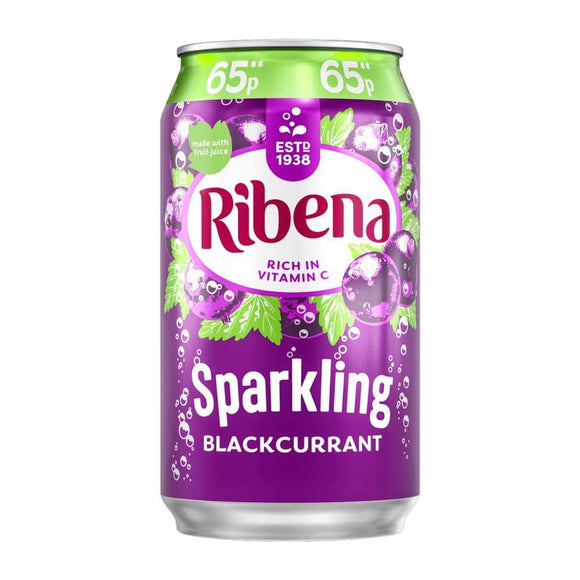 Ribena Sparkling Blackcurrant 330ml cans