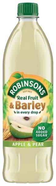 Robinsons Fruit & Barley No Added Sugar Apple & Pear 12 x 1Ltr - thewholesalehub