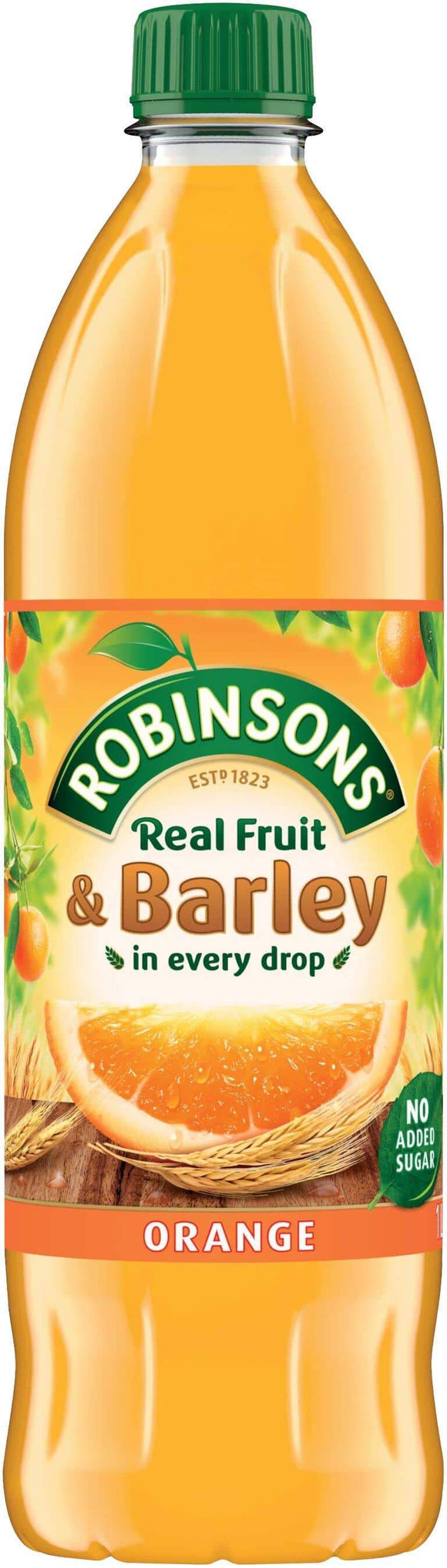 Robinsons No Added Sugar Fruit & Barley Orange 12 x 1Ltr - thewholesalehub