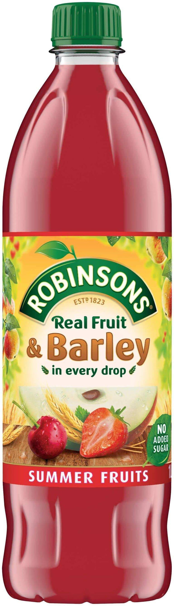 Robinsons Fruit & Barley No Added Sugar Summer Fruits 12 x 1Ltr - thewholesalehub