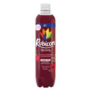 Rubicon Spring Black Cherry Raspberry Flavoured Sparkling Spring Water PMP 12 x 500ml - thewholesalehub