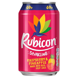 Rubicon Sparkling Raspberry Pineapple 330ml cans