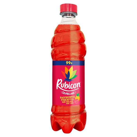 Rubicon Sparkling Raspberry Pineapple 500ml plastic bottle