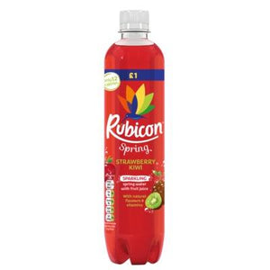 Rubicon Spring Strawberry Kiwi Flavoured Sparkling Spring Water PMP 12 x 500ml - thewholesalehub