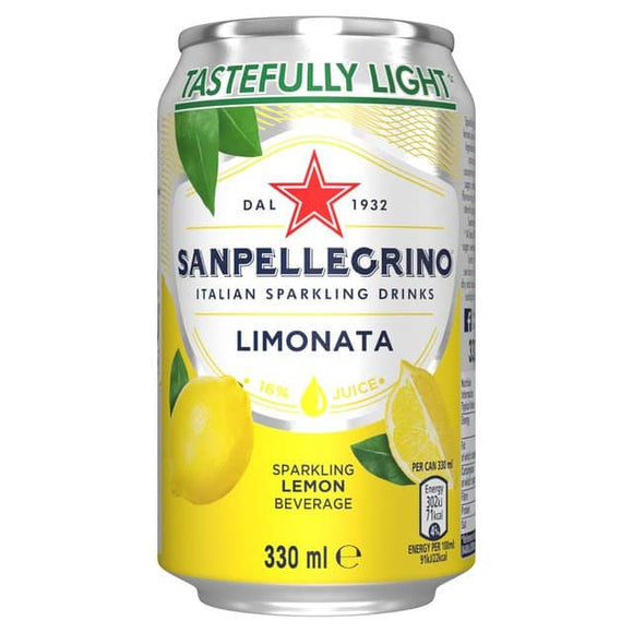 San Pellegrino Sparkling  Lemon 24 x 330ml - thewholesalehub